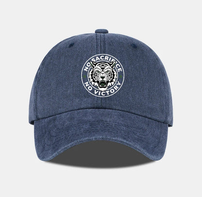 Tiger Logo Washed Baseball Cap Soft Comfortable Lightweight Breathable Adjustable Trendy Fashion Unisex