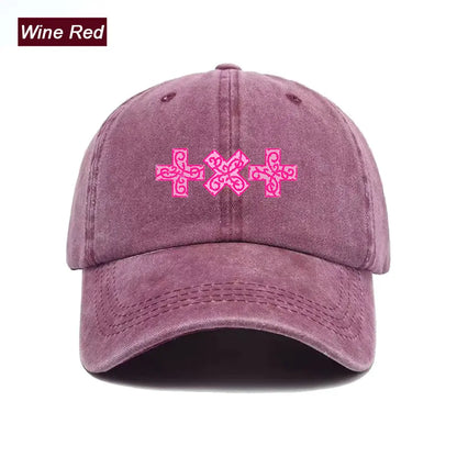 Washed Printed Trucker Style Unisex Cotton Streetwear Summer Sun Hat