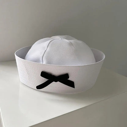 Bowknot Bow Beret Cap Navy Hat UV Protection Dome Cap