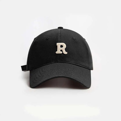 Vintage Letter Embroidered Baseball Cap Trendy Peaked Hat