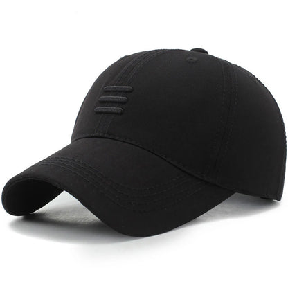 Three Horizontal Lines Embroidery Baseball Caps