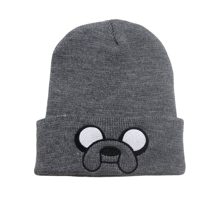 Adventure Time Adult Embroidery Knitted Hats Cartoon Anime Headgear Autumn Cap