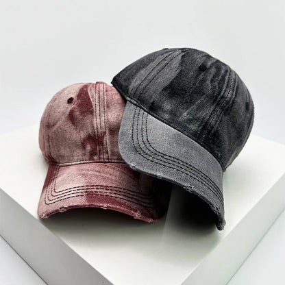 New Men Women Gradient Retro Distress Baseball Hats