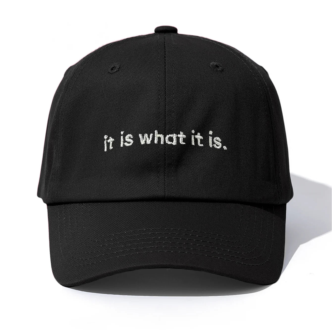 1pc It Is What It Is Embroidery Baseball Cap for Adults