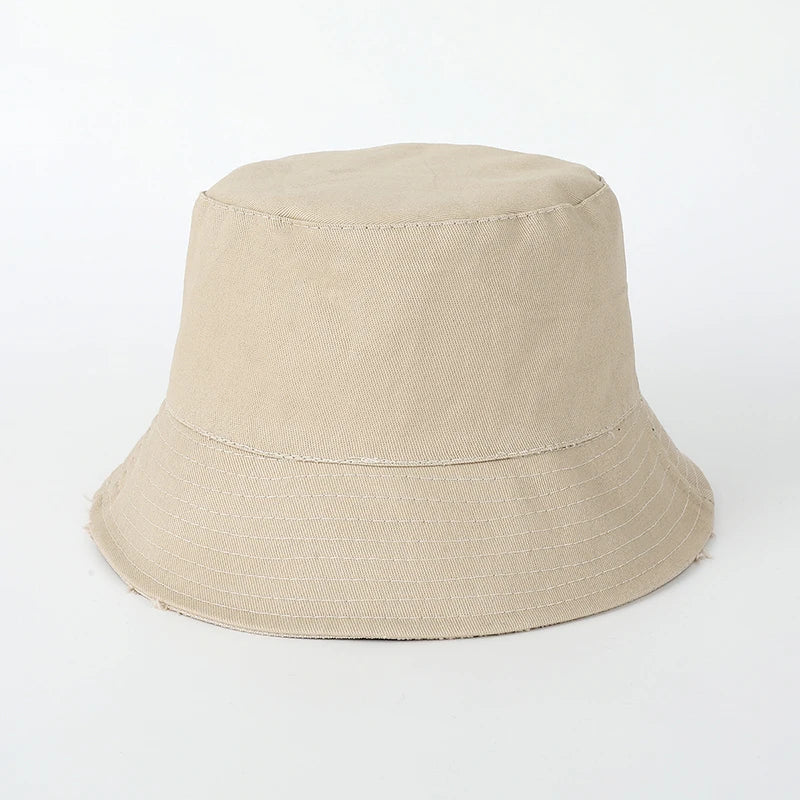 Solid Color Double Sided Fisherman Caps Women Autumn Spring