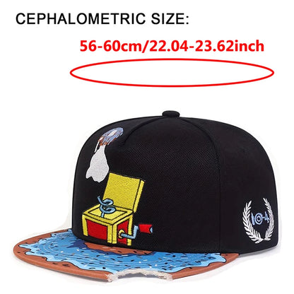 Doughnut Record Flat Brimmed Hat Street Hip Hop Hat Outdoor Cycling Sports