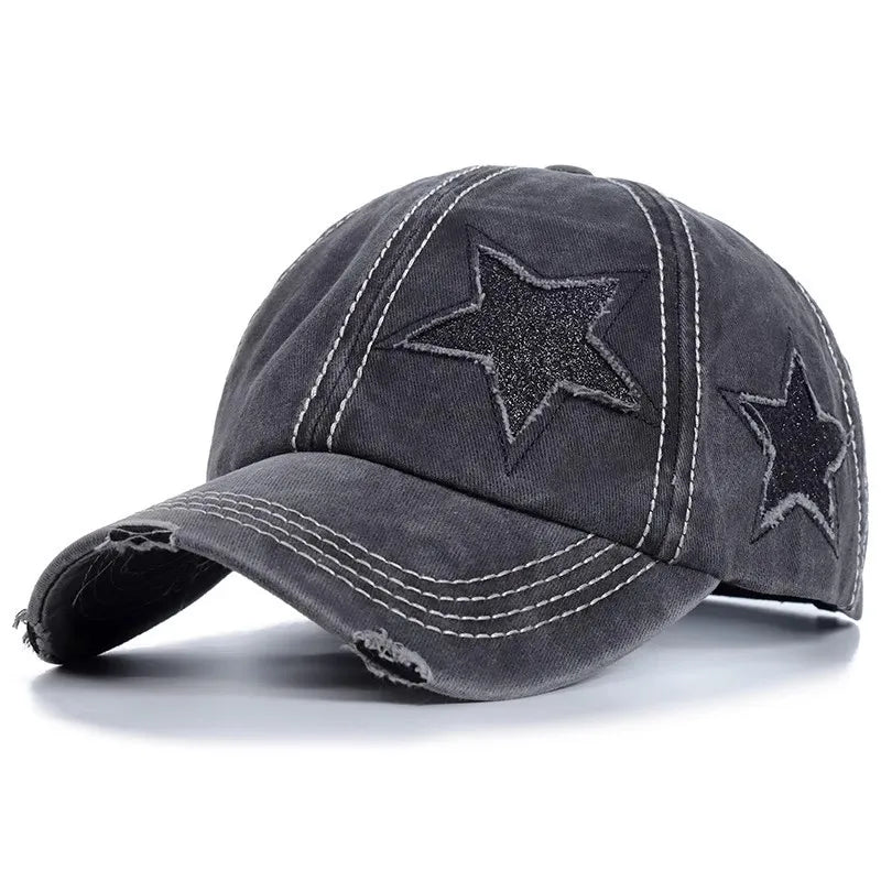 Retro Hole Baseball Cap For Women