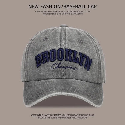Brookklyn Alphabet 3D Letter Embroidery Baseball Hat Hip-Hop Men Women