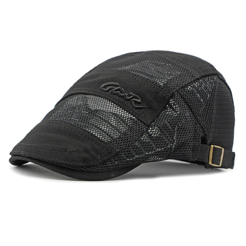 New Men Mesh Berets Visor Hats Summer Fashion Vintage Flat Caps