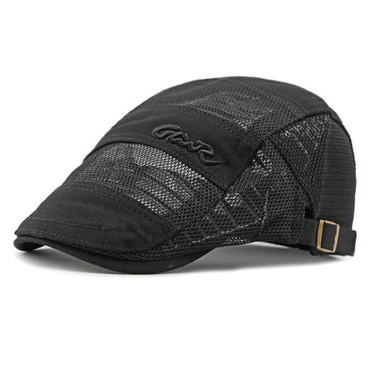 New Men Mesh Berets Visor Hats Summer Fashion Vintage Flat Caps