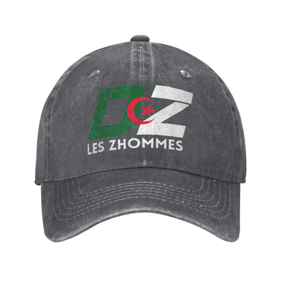 DZ Algeria Supporter Algerian Djazair Baseball Cap Vintage Distressed Denim