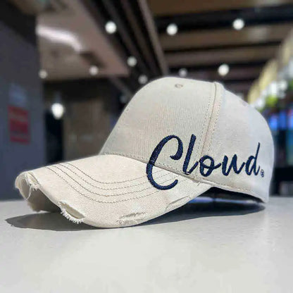 Black Side Letter Embroidered Baseball Cap for Summer