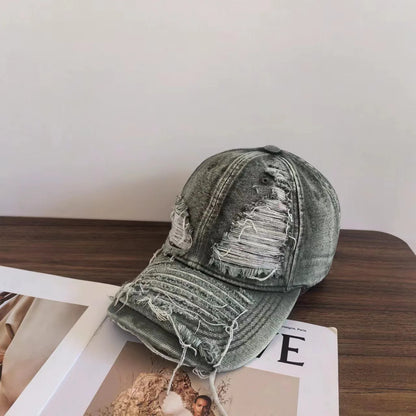 Distressed Baseball Cap For Men And Women