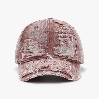 Men's Distressed Denim Baseball Cap