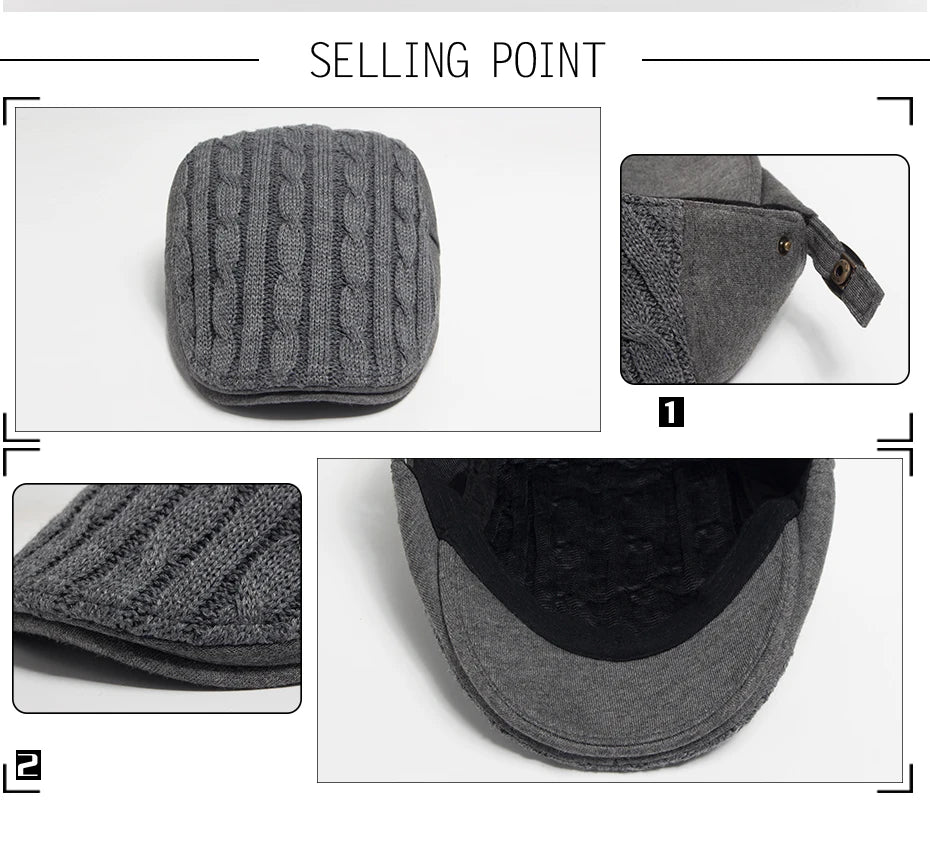 New Men Woman Beret Autumn And Winter Thickened Warm Knitted Berets