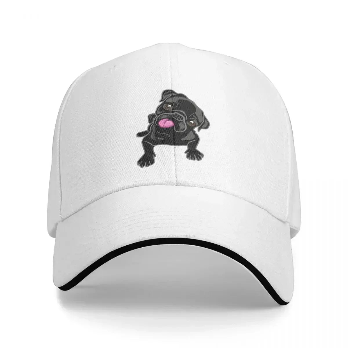 Tongues Out Because Black Pug Cap Casual Baseball Caps