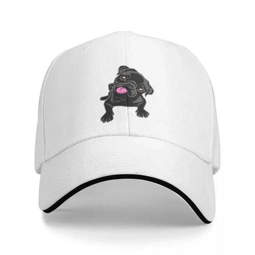 Tongues Out Because Black Pug Cap Casual Baseball Caps