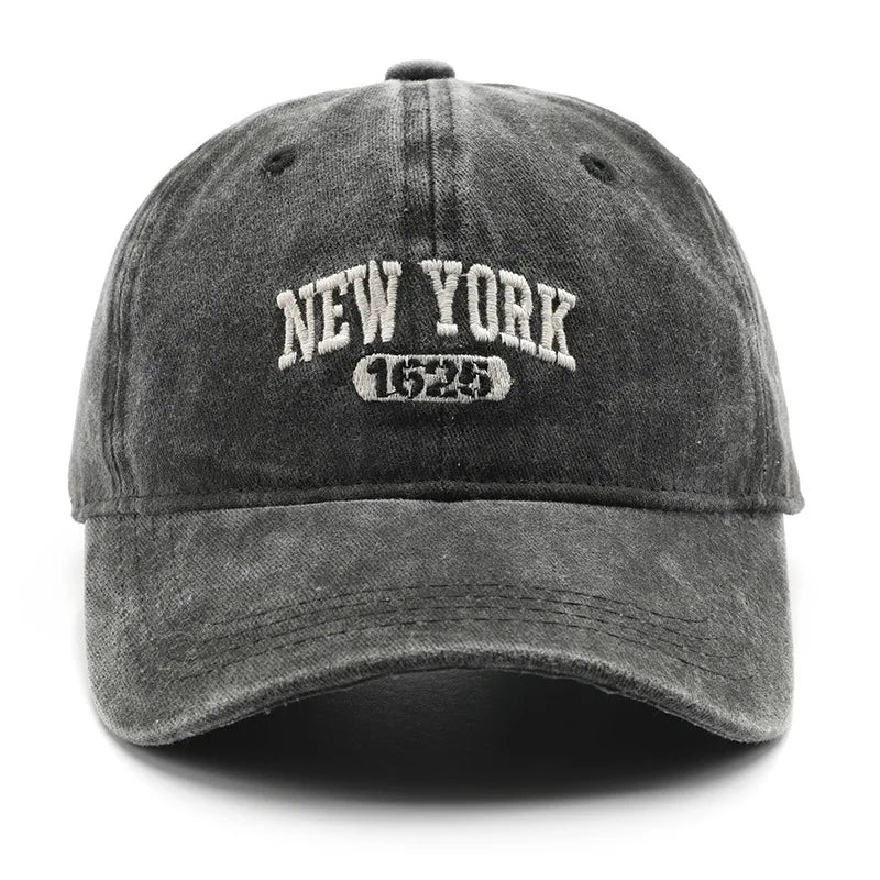 Retro New York Embroidery Baseball Hat for Men Women Vintage