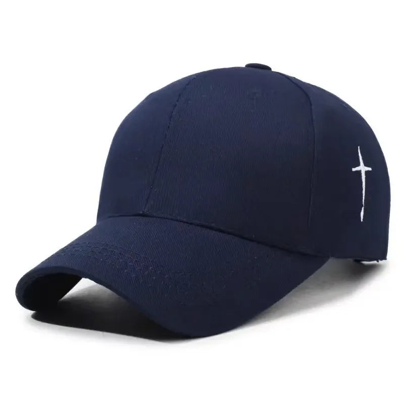 Unisex Simple Cross Water Drop Embroidery Baseball Caps Spring and Autumn