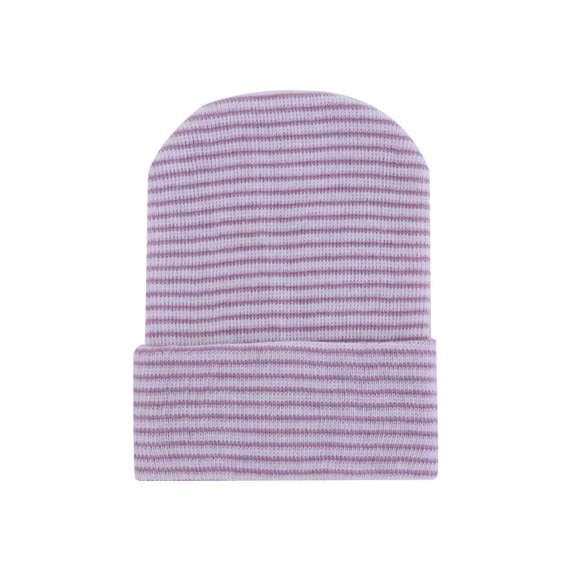 Cute Newborn Baby Hat Infant Girl Boy Comfy Striped Hospital Cap