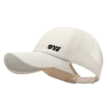 Adjustable Cotton Ponytail Hat With Ponytail Hole Baseball Caps