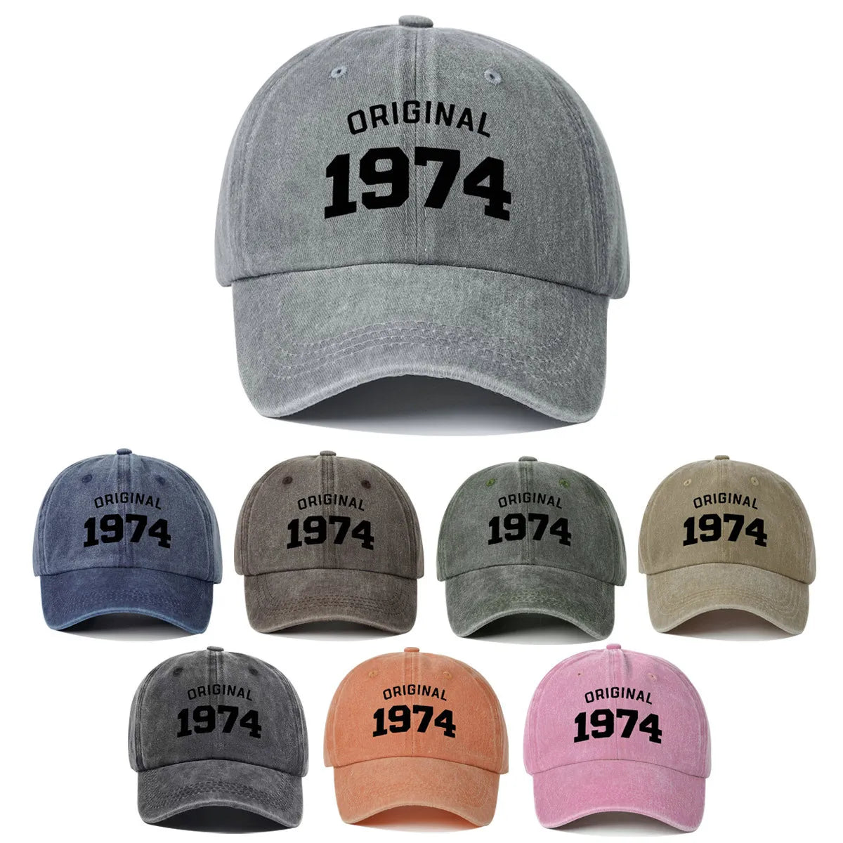 Personalized Cotton Original Born In 1974 Funny Birthday Gift Baseball Cap