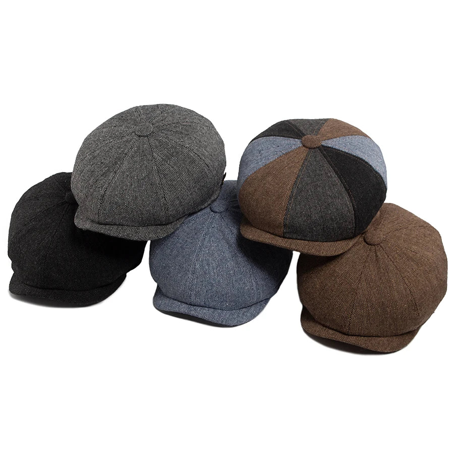 Spring Autumn Casual Beret Men Fashion Retro Newsboy Cap