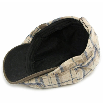 Men Berets Women Vintage Artist Painter Plaid Beret Hat