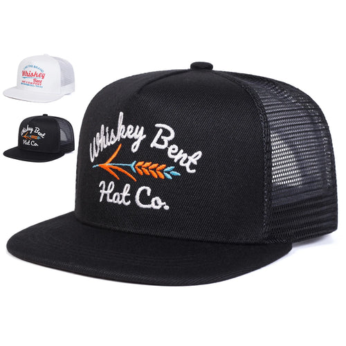 Unisex Whiskey Bent Letter Embroidery Hip-hop Net Hats Spring Summer