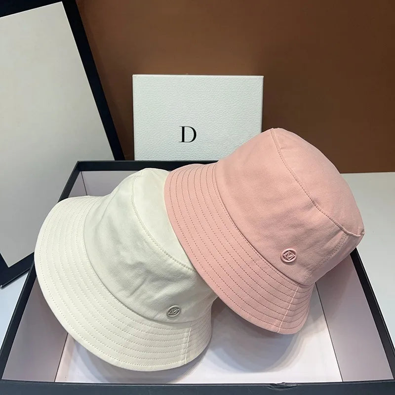 Japanese Niche Luxury Designer Letter M Bucket Hats