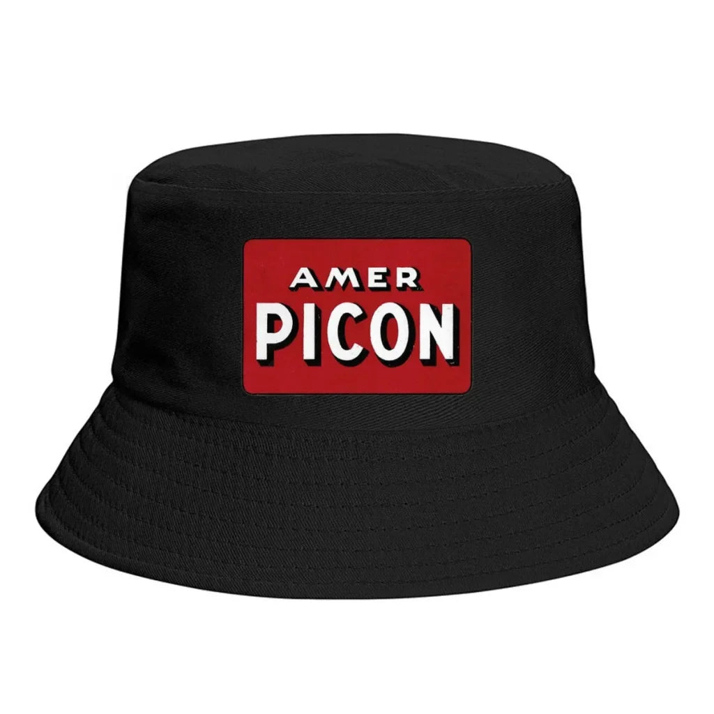 PICON vintage style logo - Amer Picon red and white Spring Summer Bucket Hat
