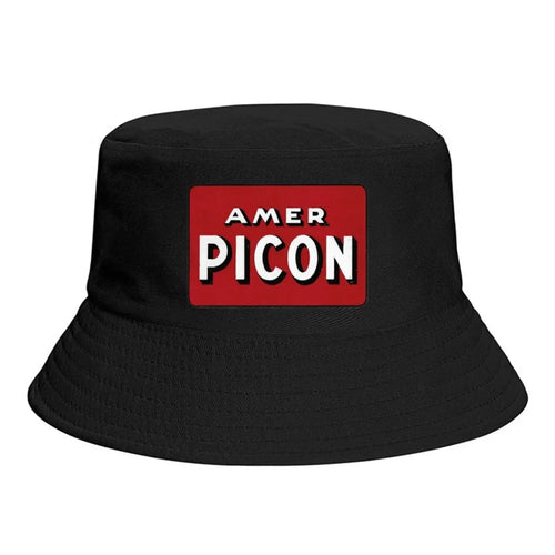 PICON vintage style logo - Amer Picon red and white Spring Summer Bucket Hat