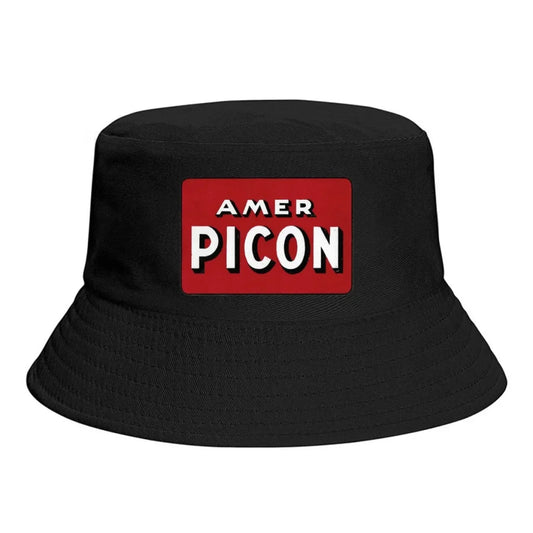 PICON vintage style logo - Amer Picon red and white Spring Summer Bucket Hat