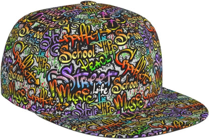 Funny Graffiti Snapback Hat for Men Women Unisex Hip Hop