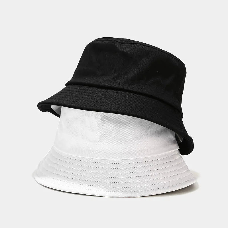 Unisex Simple Summer Solid Cotton Bucket Hat For Women