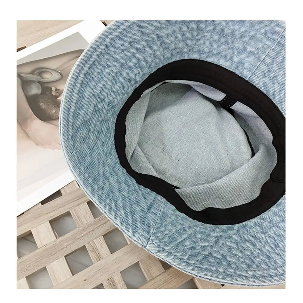 Unisex Cotton Bucket Hats Women Summer Sunscreen Panama Hat