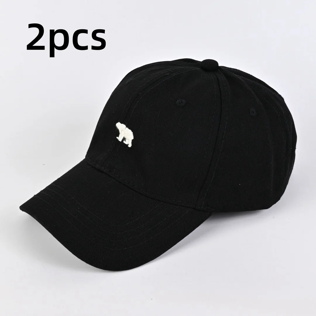 Stylish Bear Embroidered Baseball Cap Hat Men Women Unisex Baseball Cap