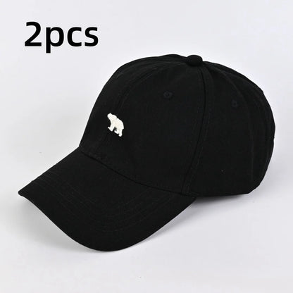 Stylish Bear Embroidered Baseball Cap Hat Men Women Unisex Baseball Cap