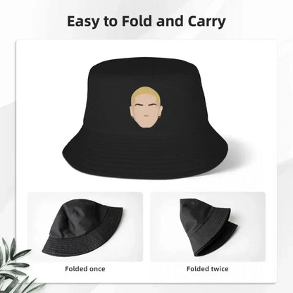 Vocation Getaway Headwear Eminem Rapper Merch Bucket Hat Unique Unisex Hip Hop Sun Hats For Outdoor