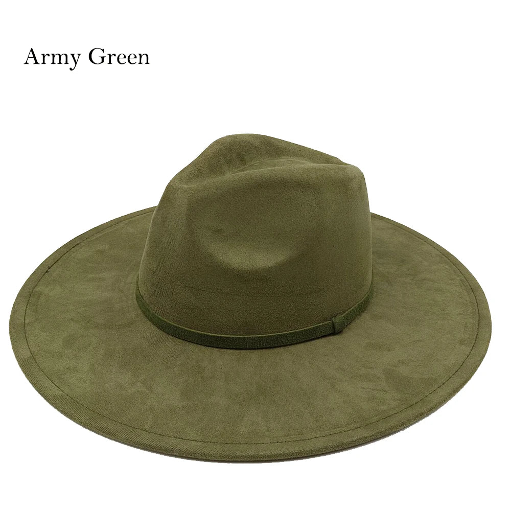 Suede Fedora Painting Felt Hats For Men And Women