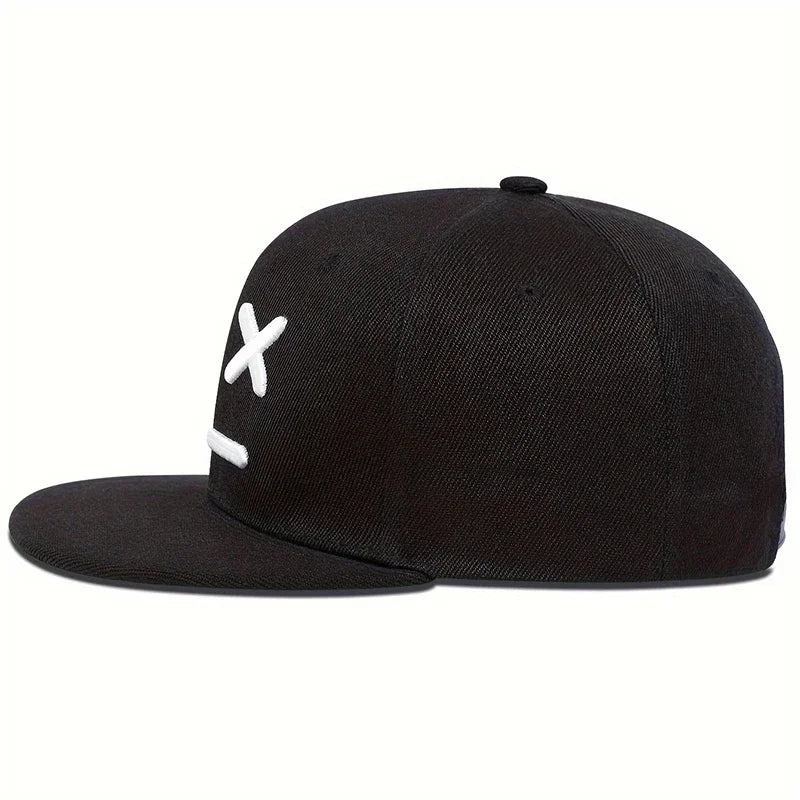 Unisex XX Smiling Face Embroidery Hip-hop Hats Spring Autumn