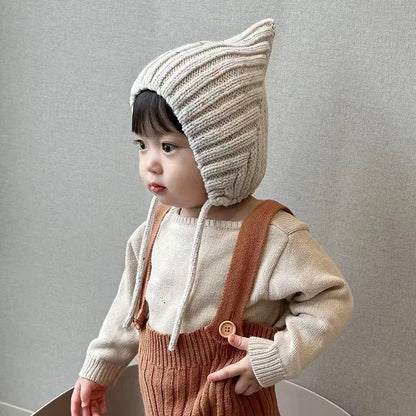 Fall Winter Baby Ear Protection Hat Children Crochet Bonnet
