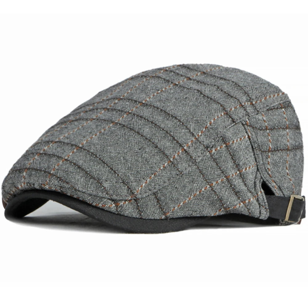 Men Women Artist Painter Plaid Beret Hat