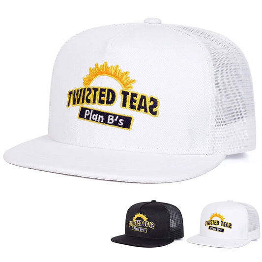 Unisex Twisted Teas Embroidery Hip-hop Net Hats Spring Summer