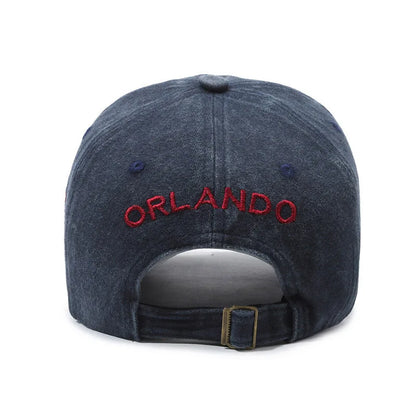 American Retro Old Baseball Cap Soft Top Big Head Circumference Showing Face Small Cap Outdoor Letter Embroidered Sun Hat