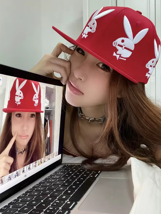 Cute Rabbit Coconut Embroidered Baseball Hat