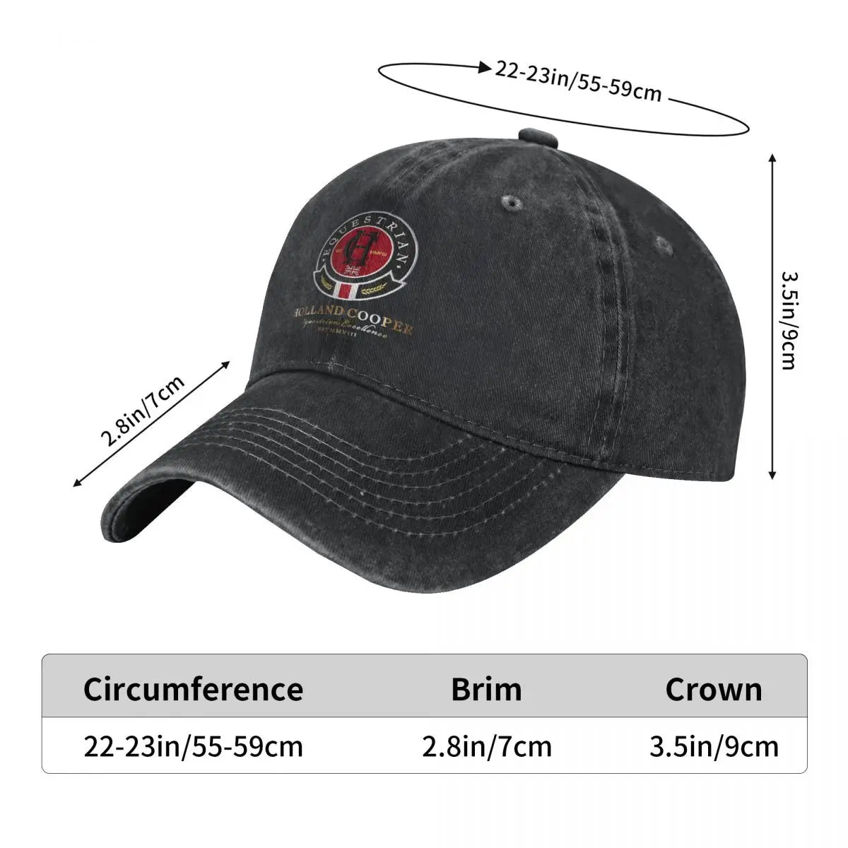 Holland Cooper Fashion Baseball Cap Peaked Men's Hat Women's