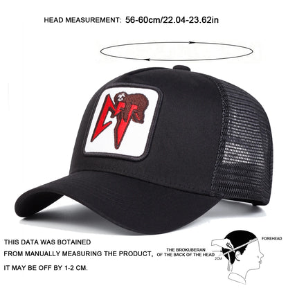 Unisex M Letter Koala Embroidery Baseball Net Caps Spring and Summer