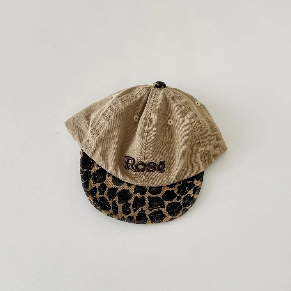 Cute Versatile Baby Baseball Cap Leopard Print Soft Visor Toddler Hat