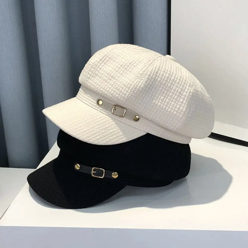 Casual Octagonal Newsboy Hat Retro Fashion Designer Berets Caps